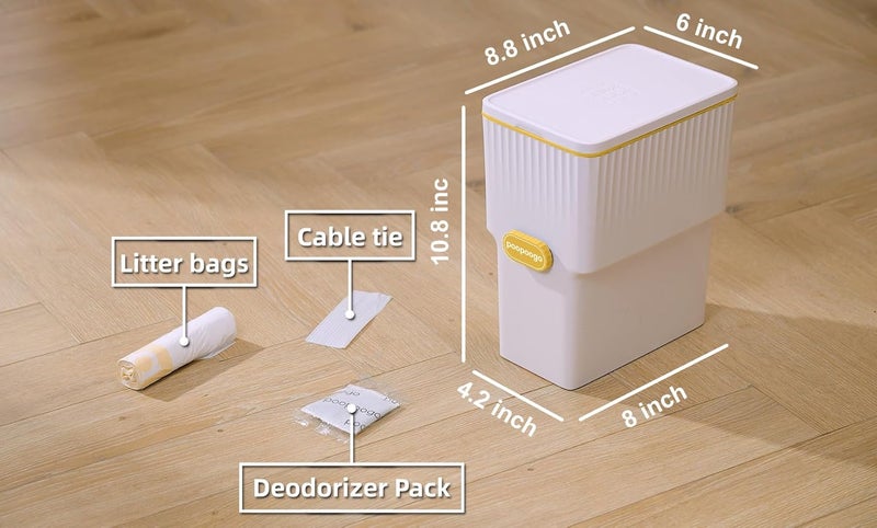 Ayvfirex Cat Litter Trash Can, Best Litter Disposal Bin, Pet Waste Container, Odor Locking, Pet Waste Pail for Cats/S/M Dogs/Rabbits, Cat Lovers' Essential Gift Duo - Image 5